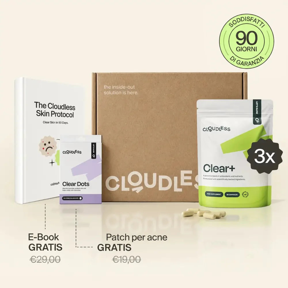 Clear+ con e-book e cerotti per brufoli in omaggio