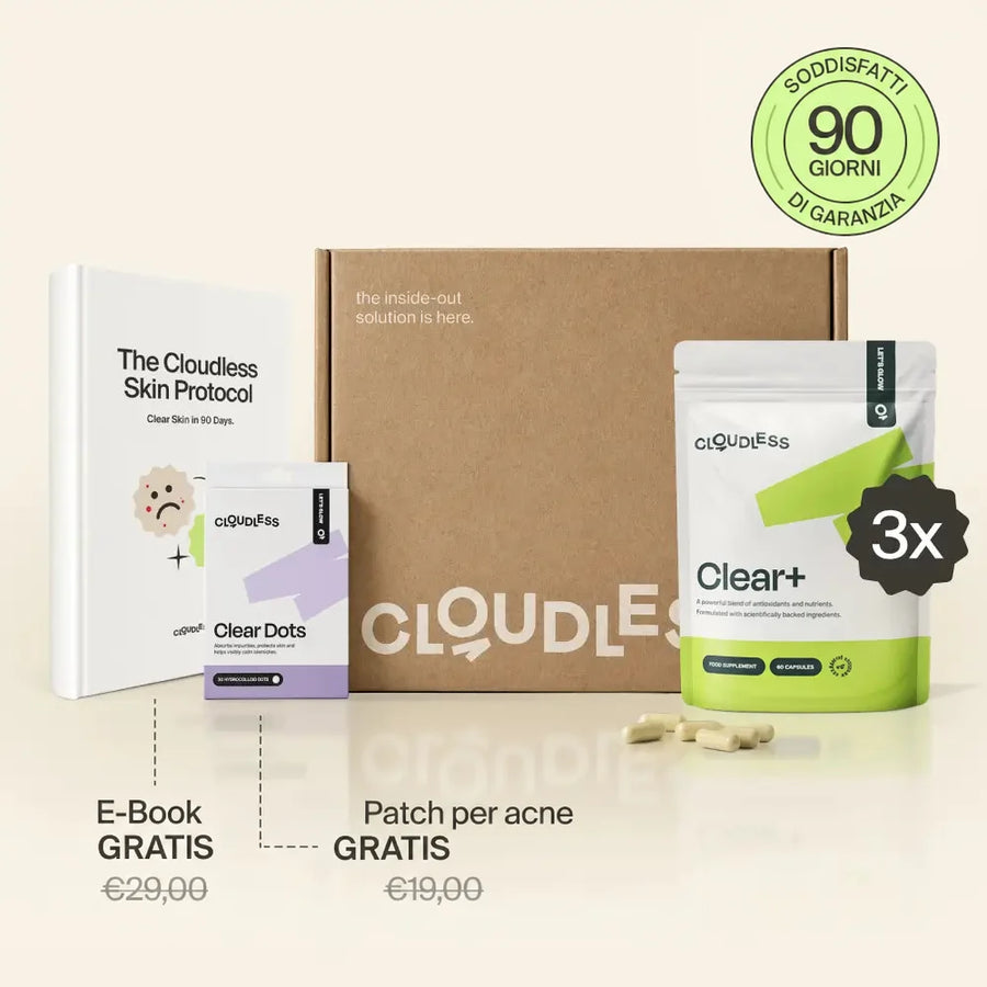 Clear+ con e-book e cerotti per brufoli in omaggio